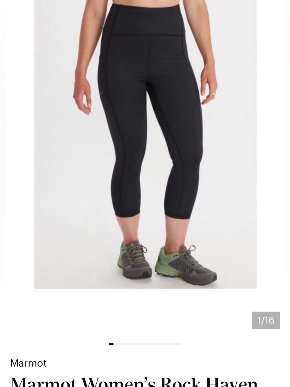 Marmot Rock Haven 7/8 Black Tights | Small | Two pairs